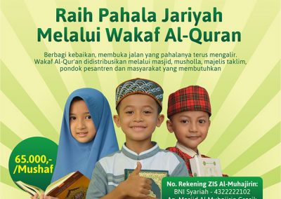 Raih Pahala Jariyah Melalui Wakaf Al-Quran